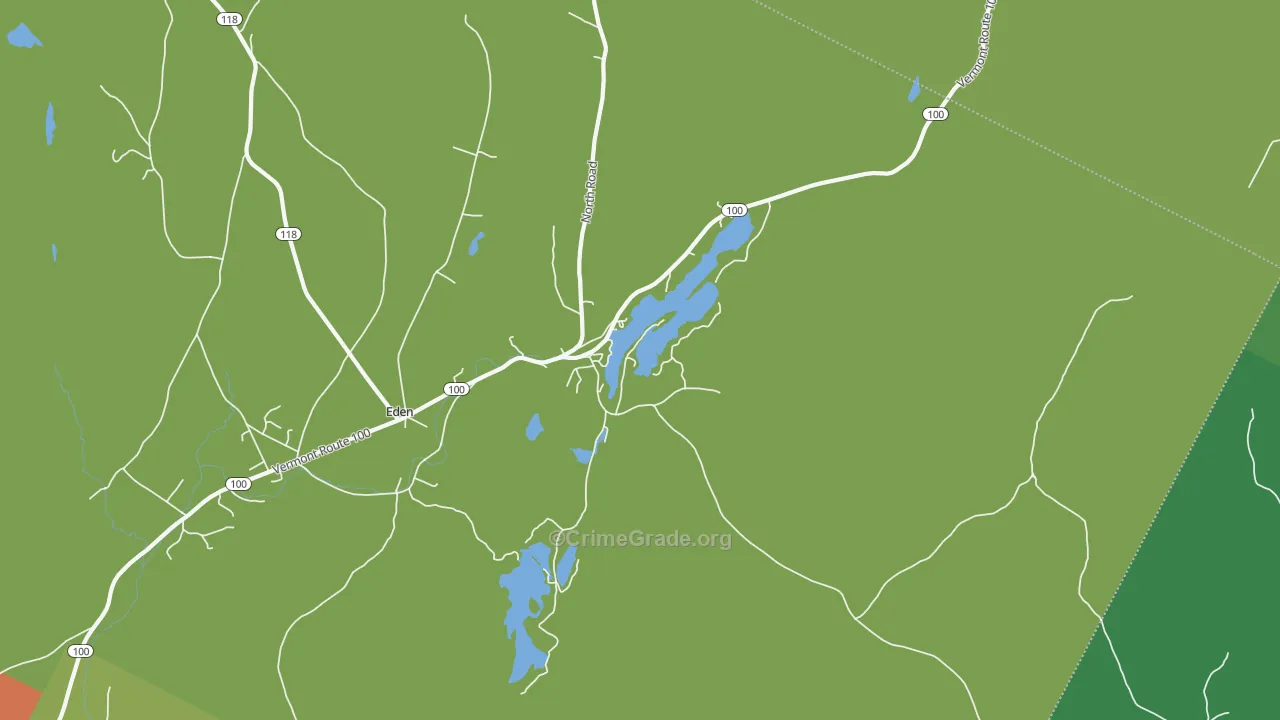 Eden Mills, VT Map of Theft Rates
