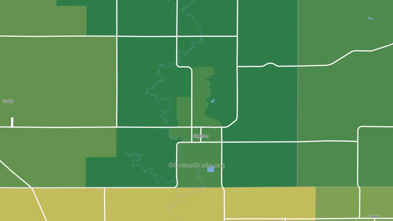 Edgerton, MN Map of Theft Rates