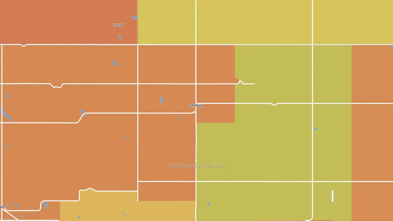 Edinburg, ND Map of Theft Rates