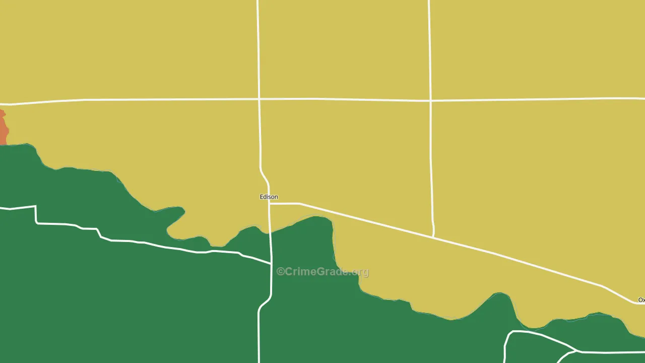 Edison, NE Map of Theft Rates