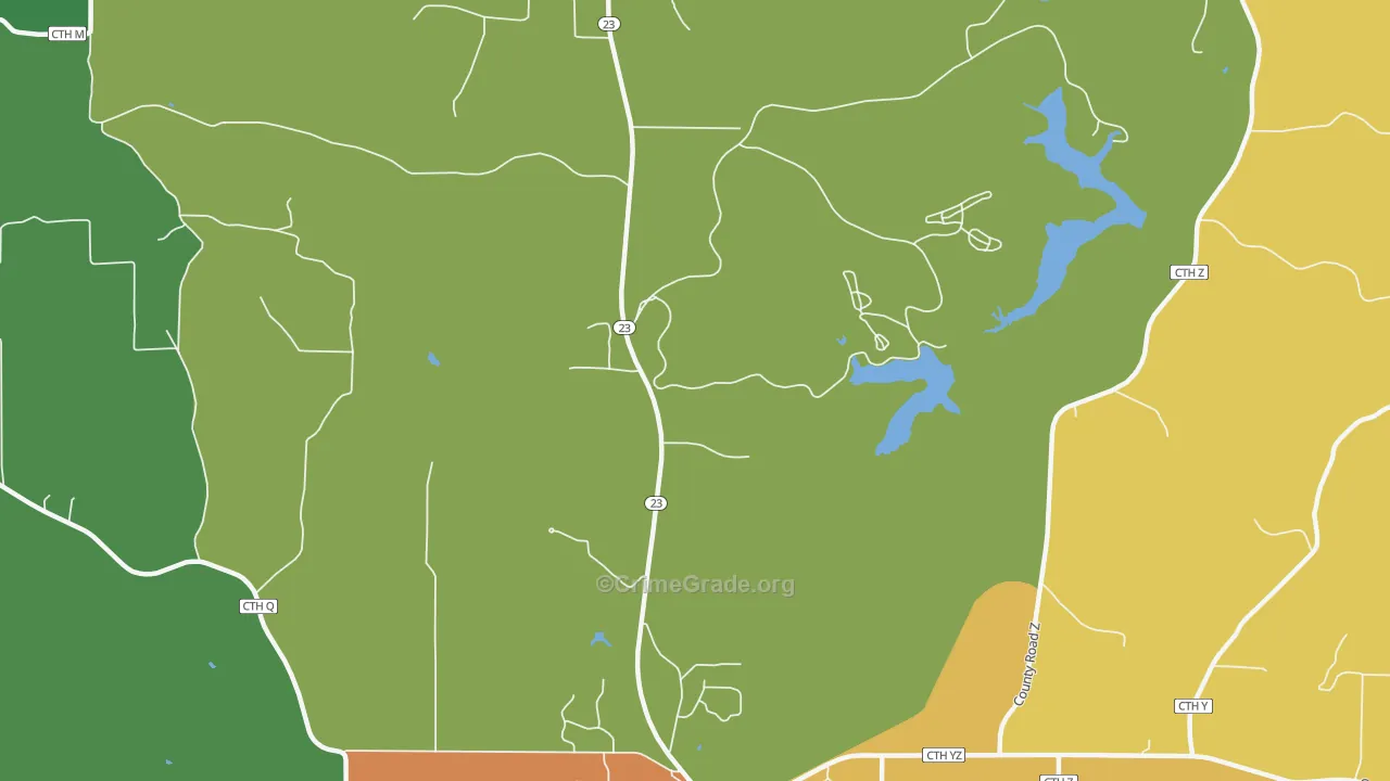 Edmund, WI Map of Theft Rates