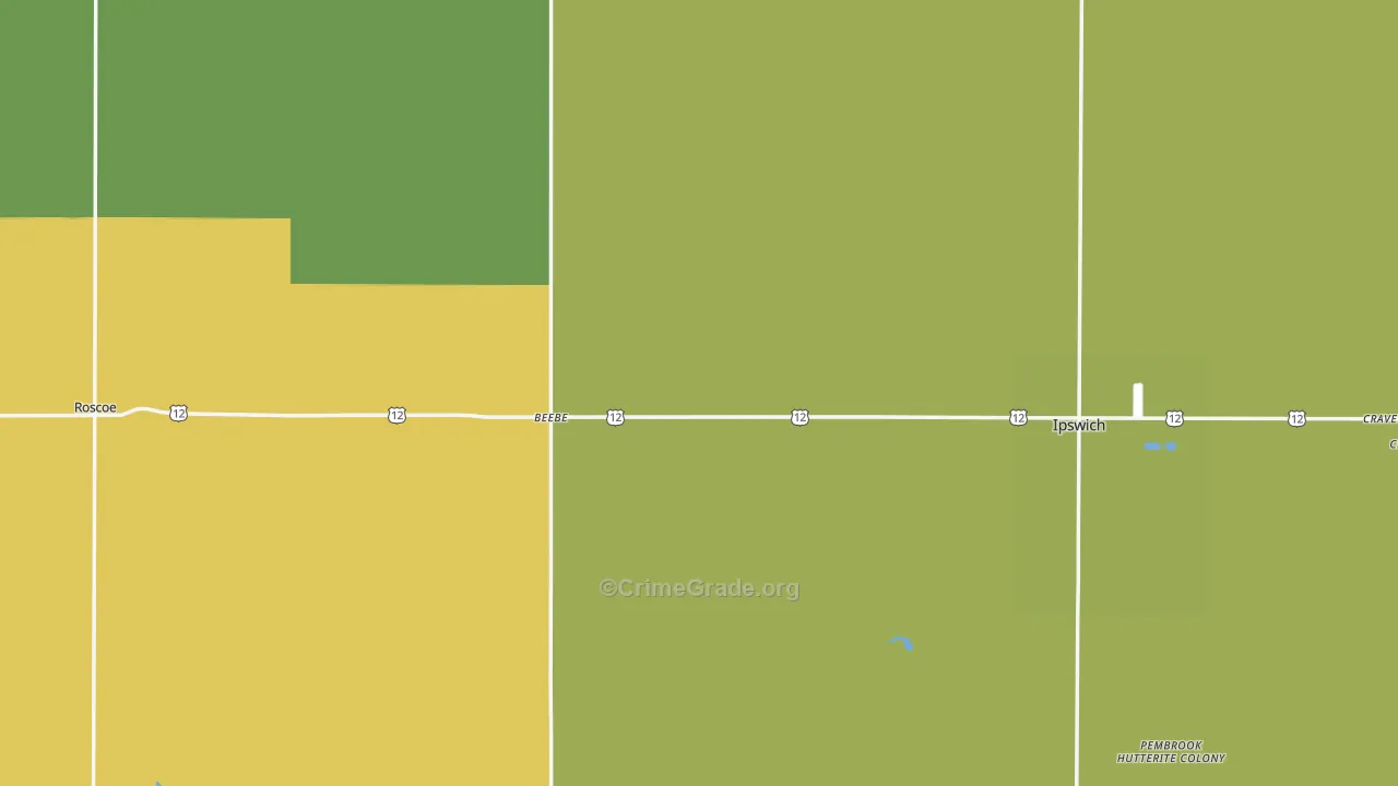 Edmunds County, SD Map of Theft Rates