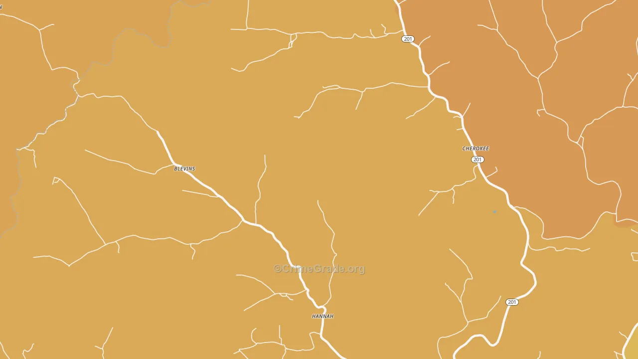 Edsel, KY Map of Theft Rates