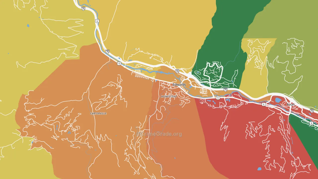 Edwards, CO Map of Theft Rates