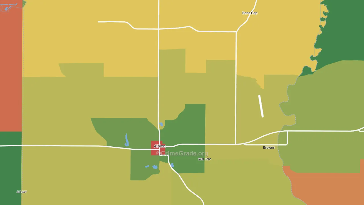 Edwards County, IL Map of Theft Rates