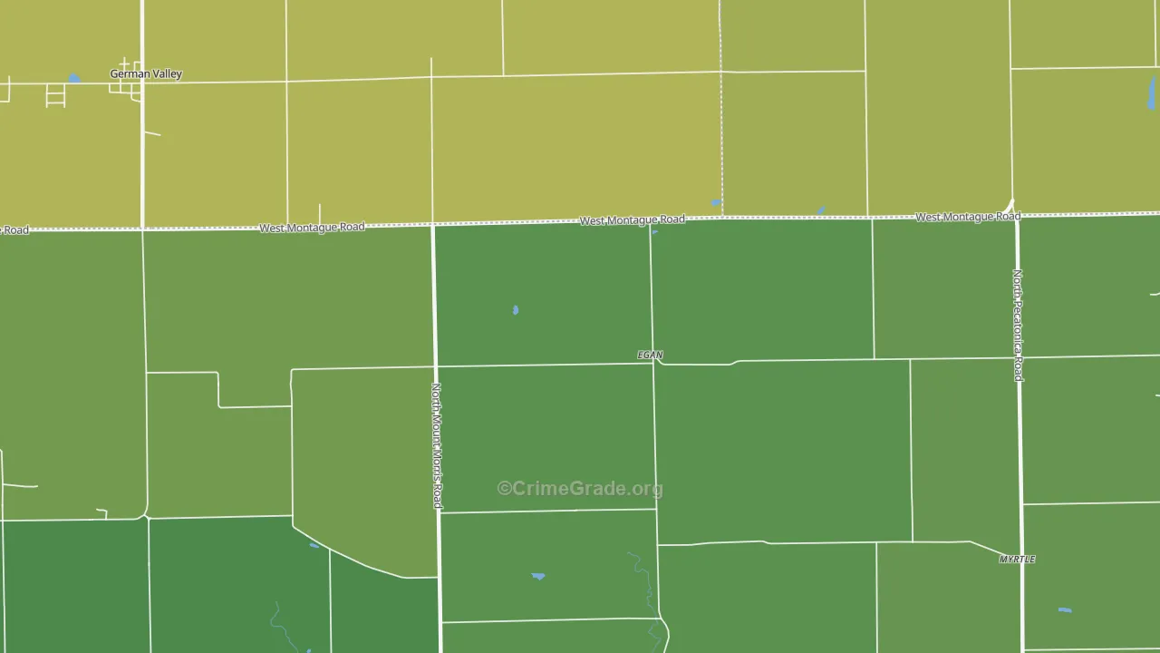 Egan, IL Map of Theft Rates