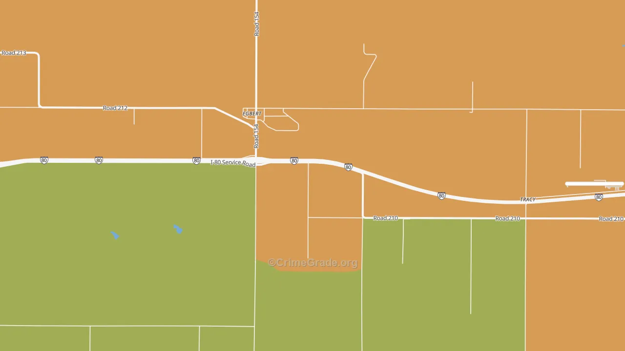 Egbert, WY Map of Theft Rates