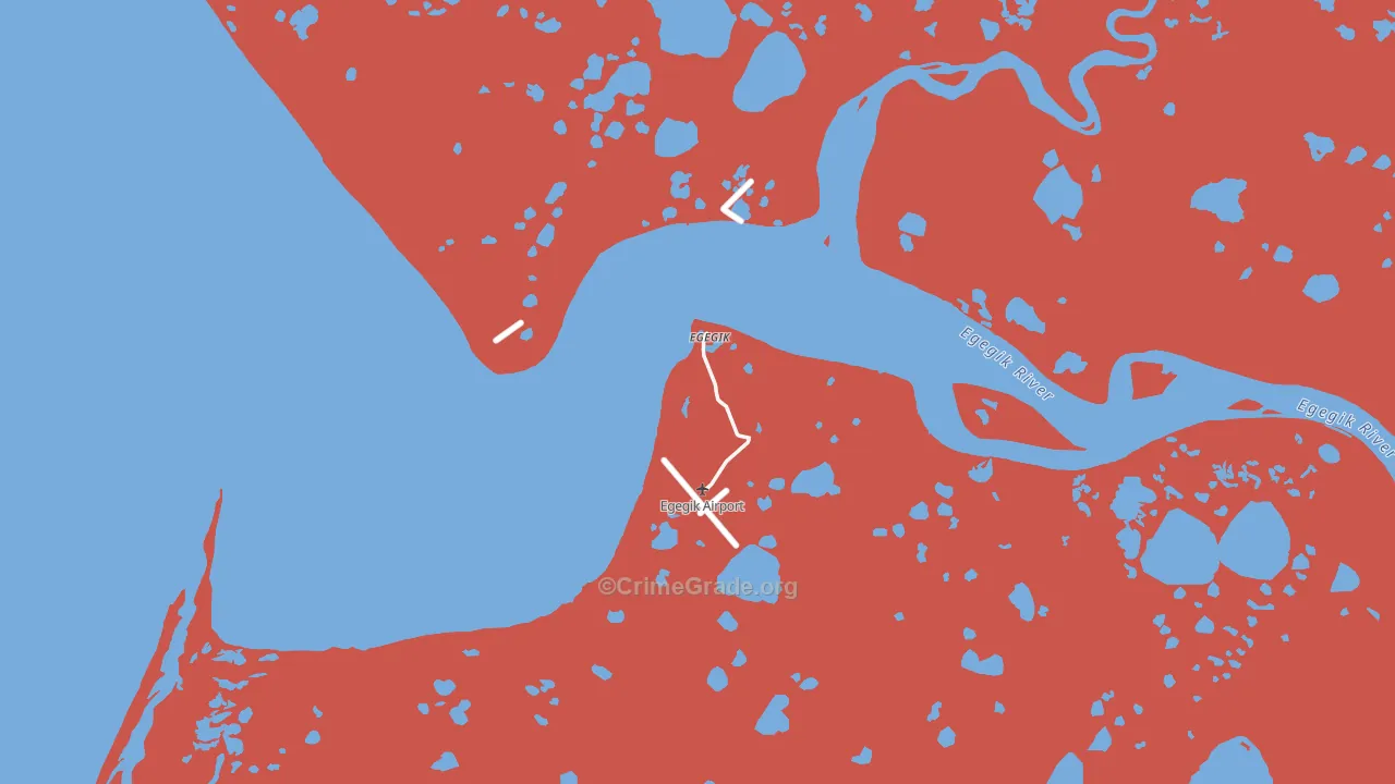 Egegik, AK Map of Theft Rates