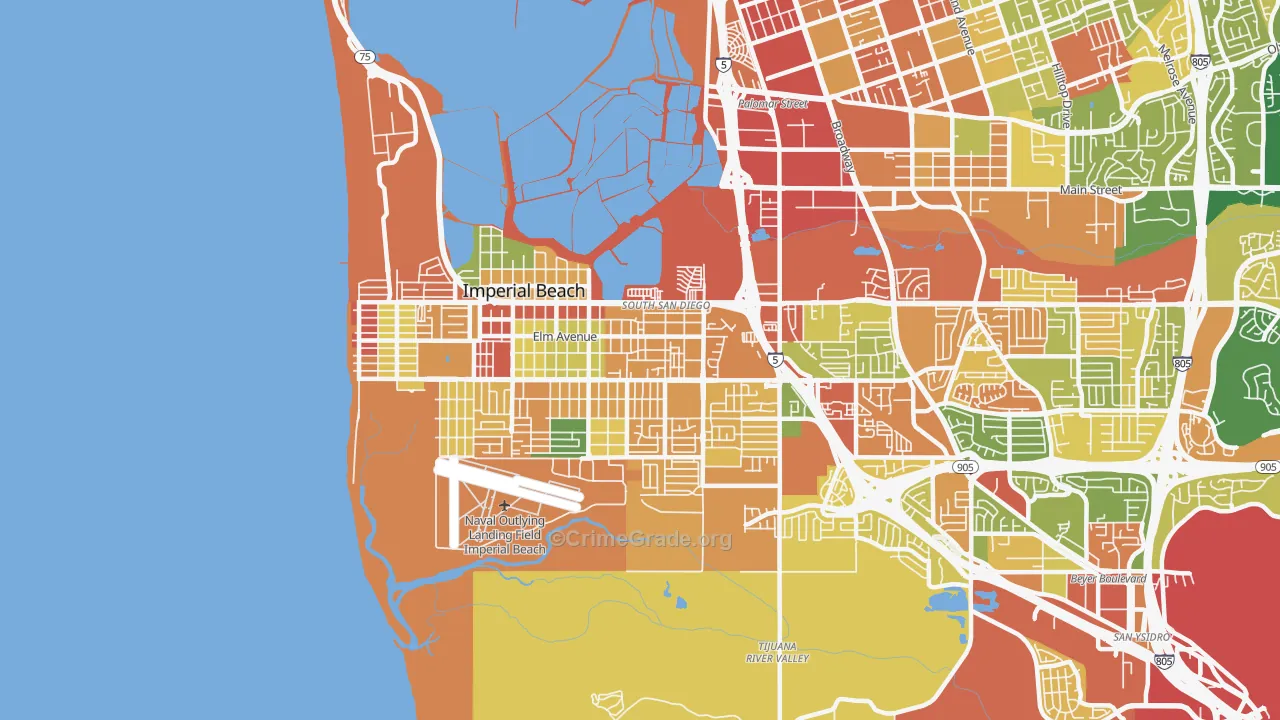 Egger Highlands, San Diego, CA Map of Theft Rates
