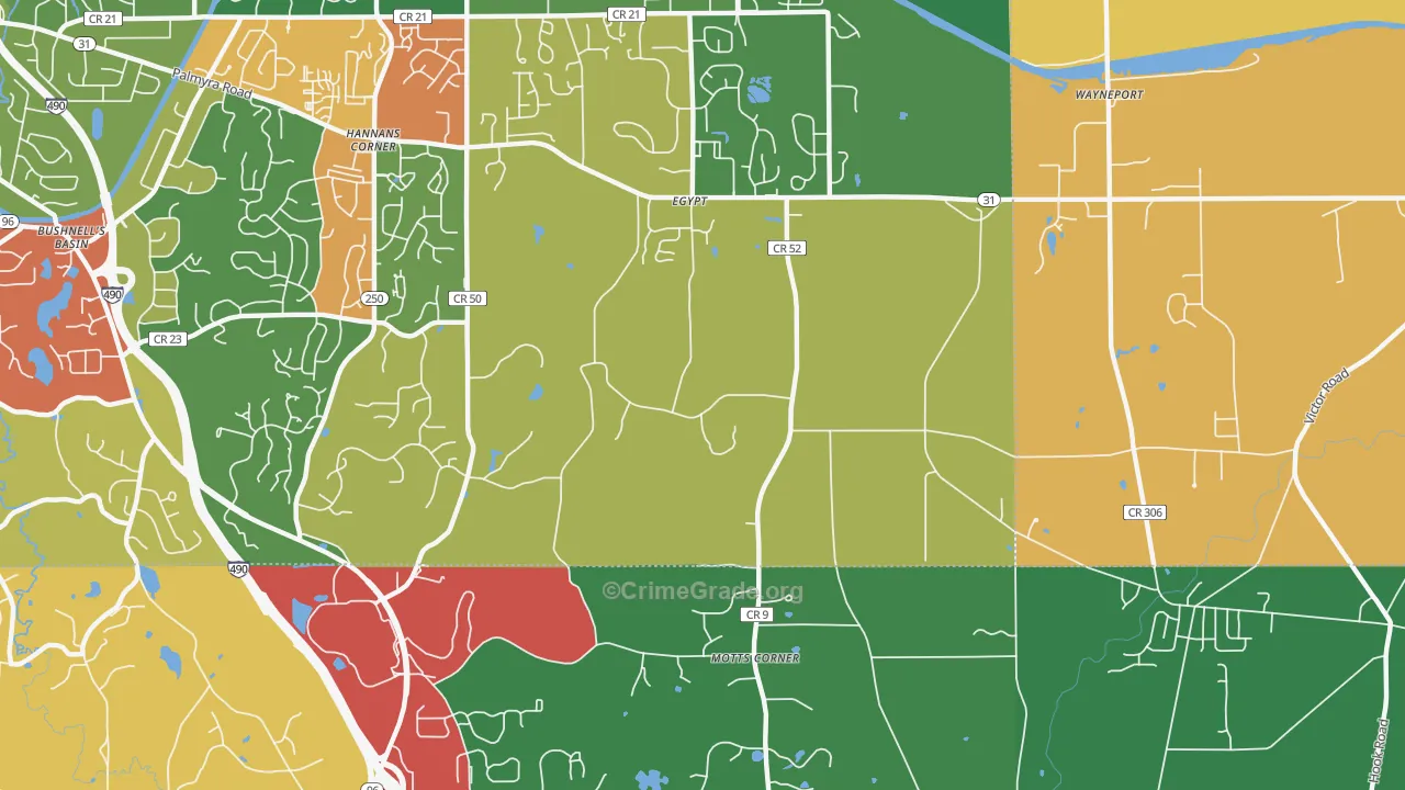 Egypt, NY Map of Theft Rates