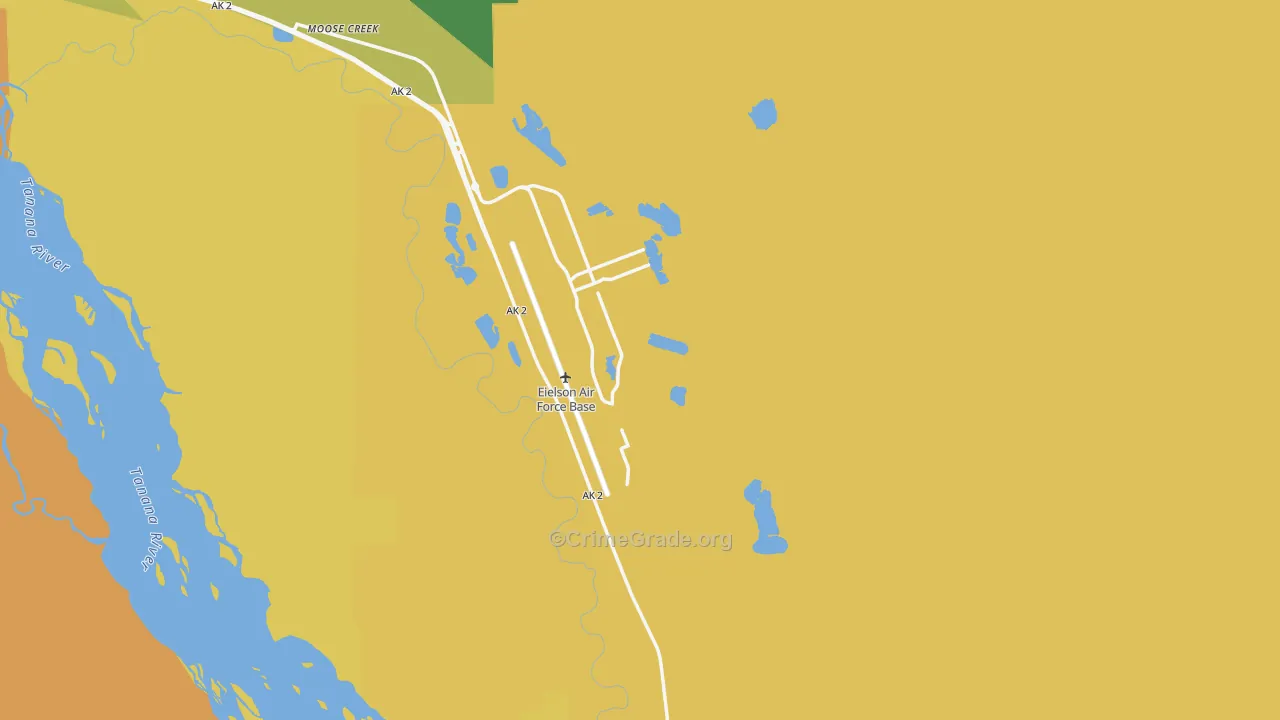 Eielson Afb, AK Map of Theft Rates