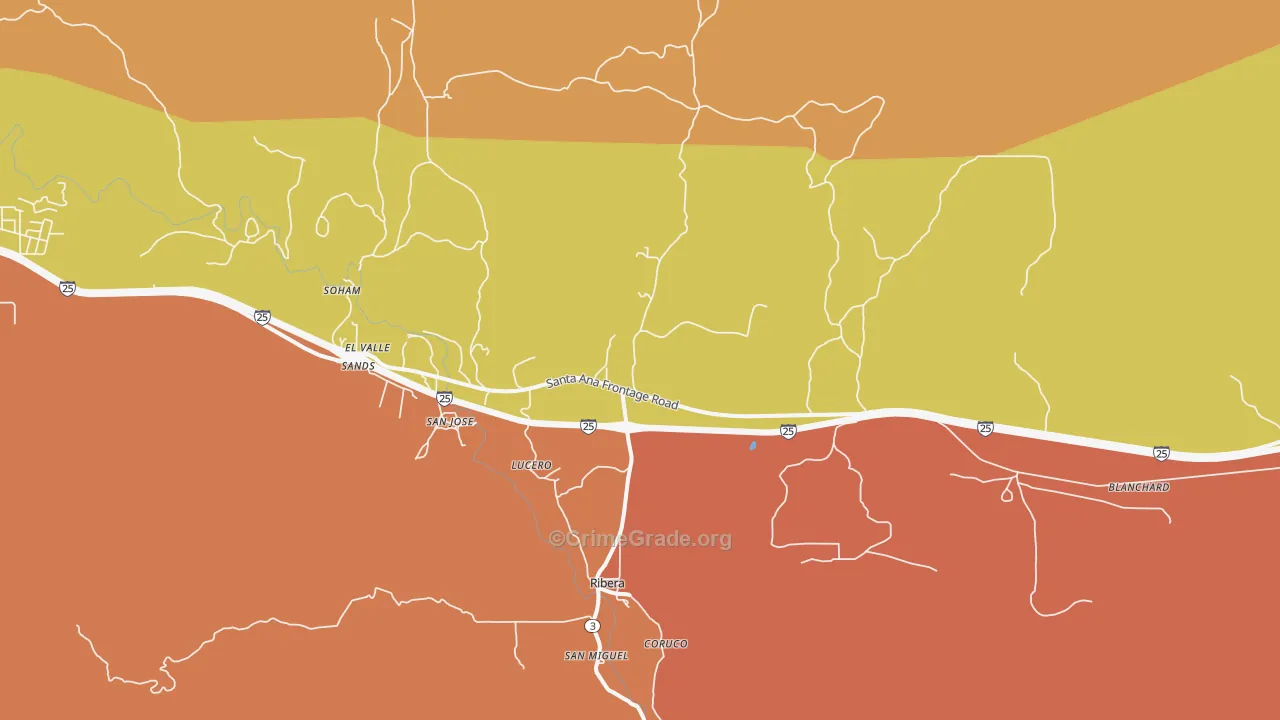 El Ancon, NM Map of Theft Rates