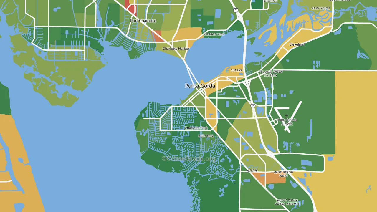 El Jobean, FL Map of Theft Rates