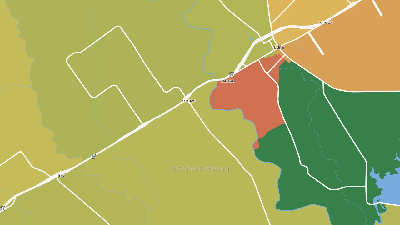 El Toro, TX Map of Theft Rates