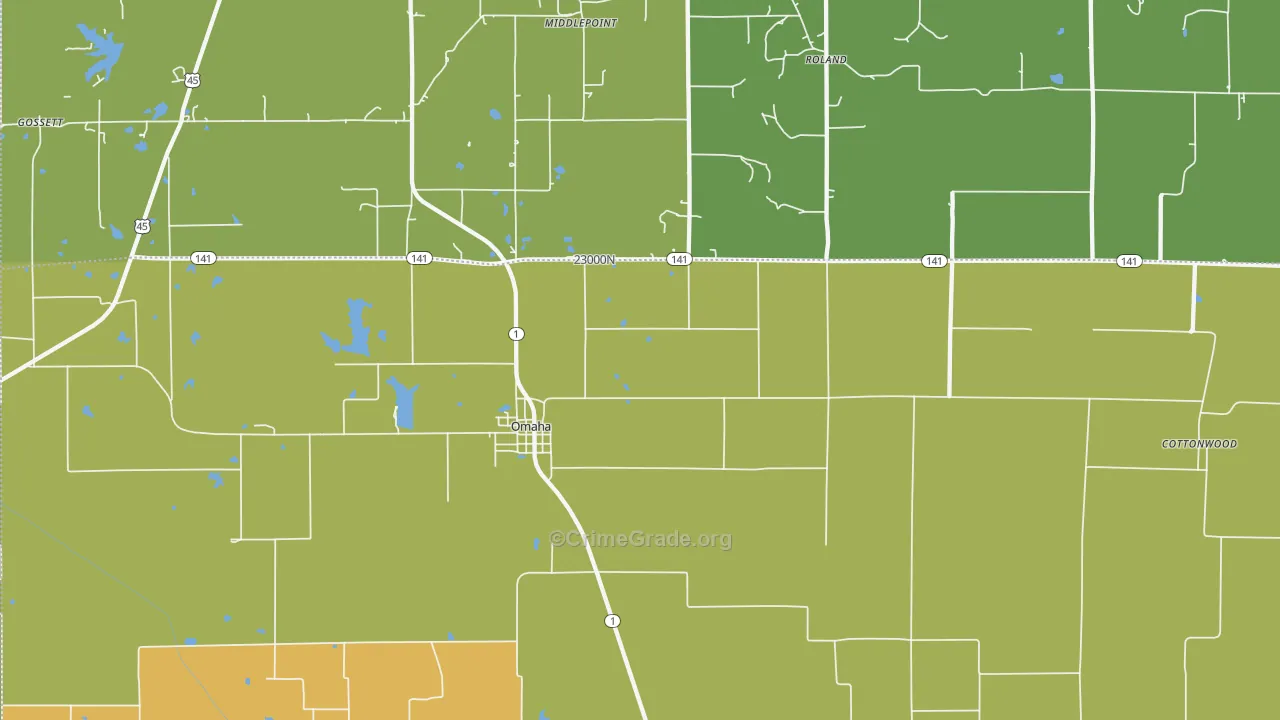 Elba, IL Map of Theft Rates