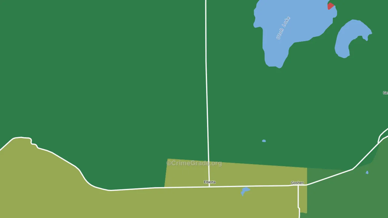 Elberta, UT Map of Theft Rates