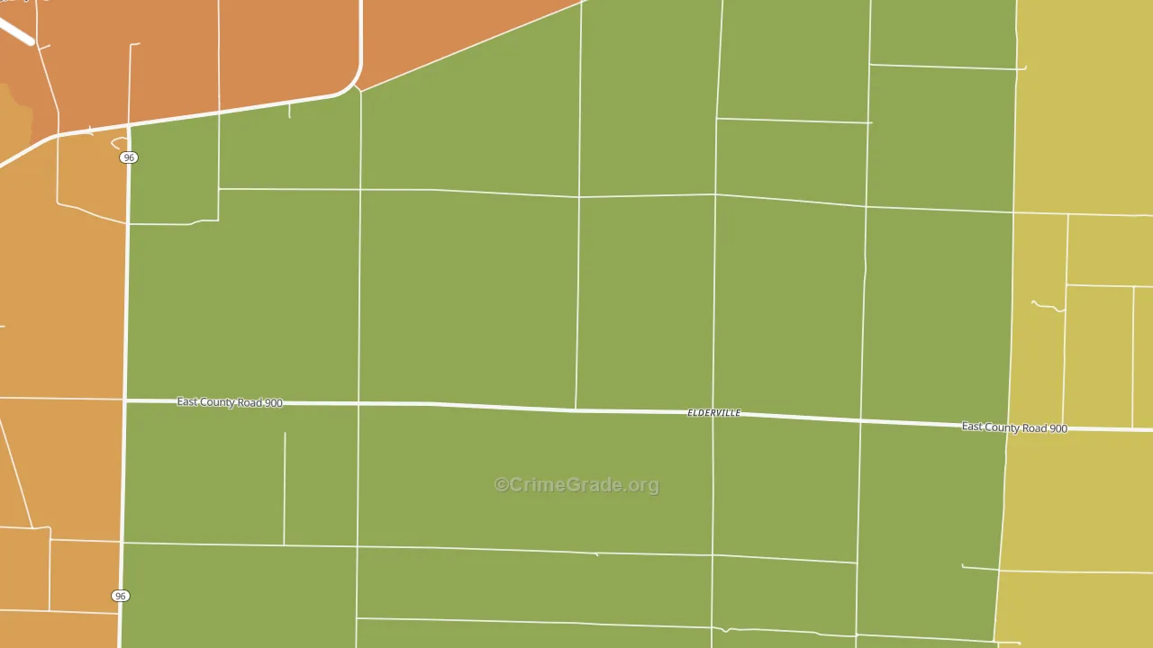 Elderville, IL Map of Theft Rates