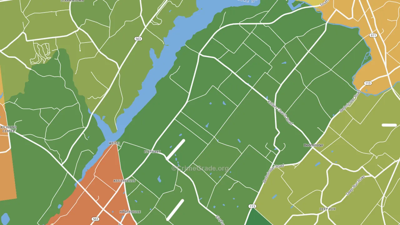 Elephant, PA Map of Theft Rates