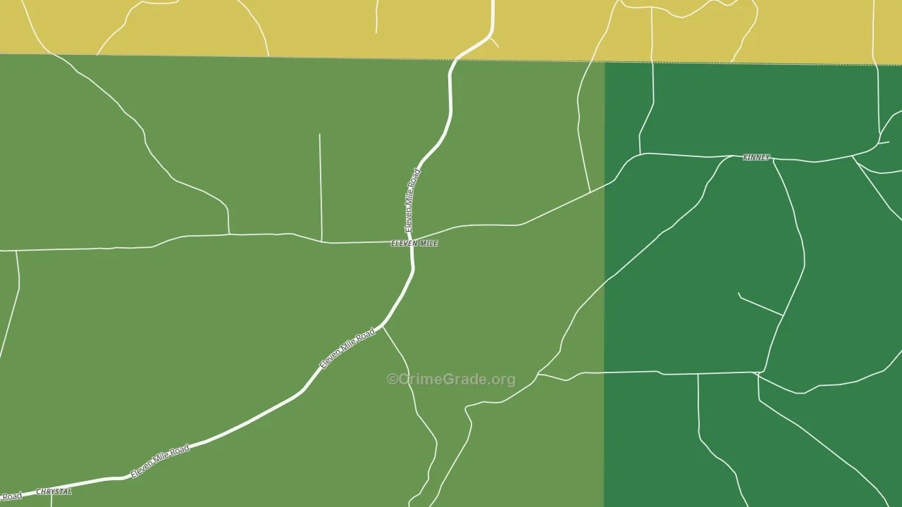 Eleven Mile, PA Map of Theft Rates
