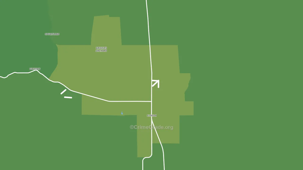 Elfrida, AZ Map of Theft Rates