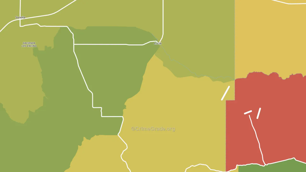 Elgin, AZ Map of Theft Rates