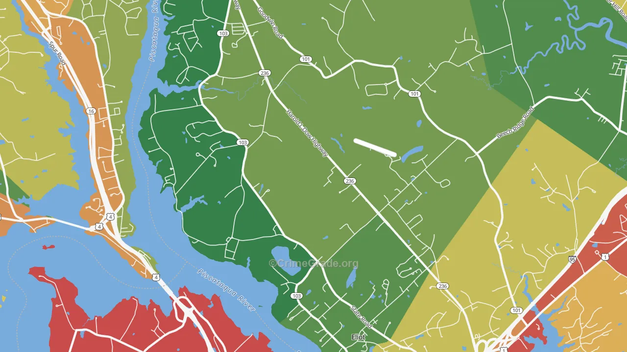 Eliot, ME Map of Theft Rates
