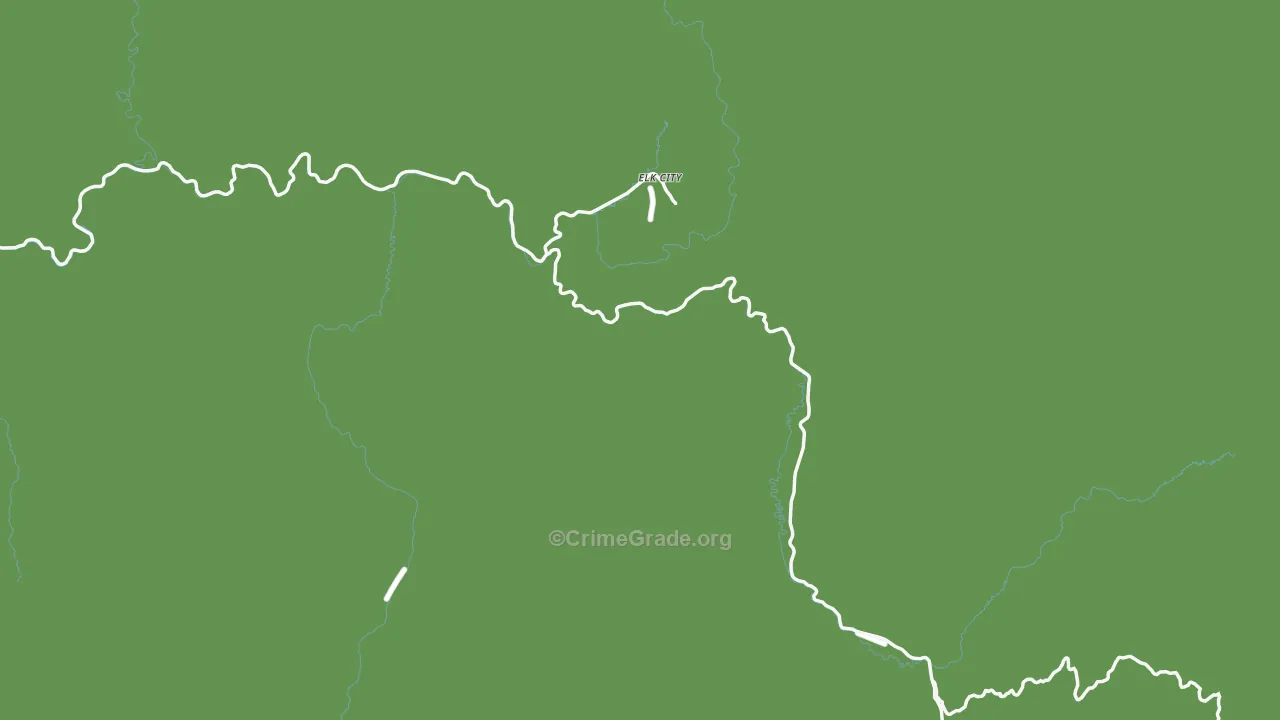 Elk City, ID Map of Theft Rates