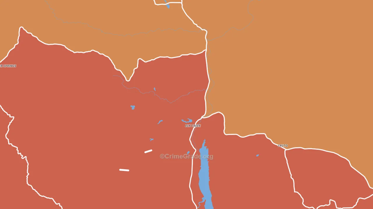 Elk Creek, CA Map of Theft Rates