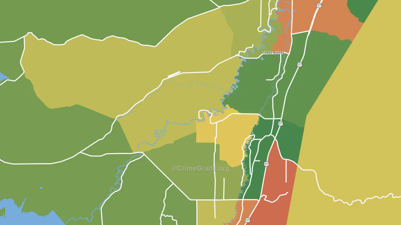 Elk Lake, OR Map of Theft Rates