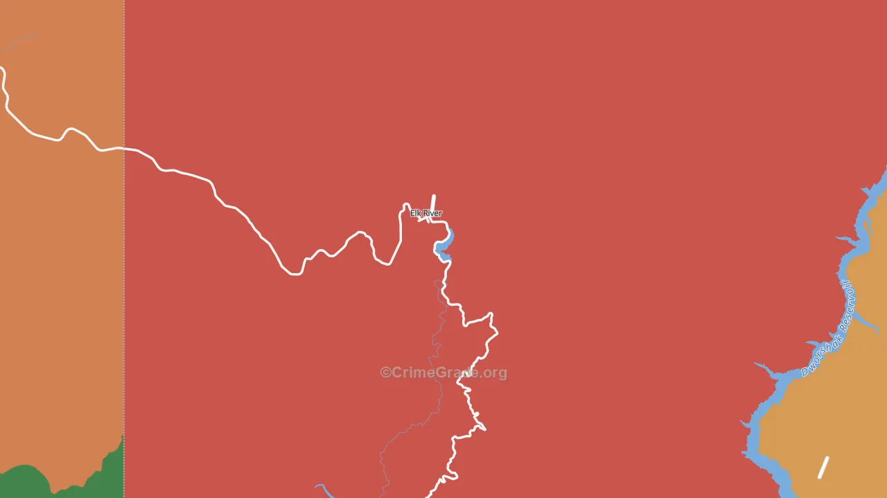 Elk River, ID Map of Theft Rates