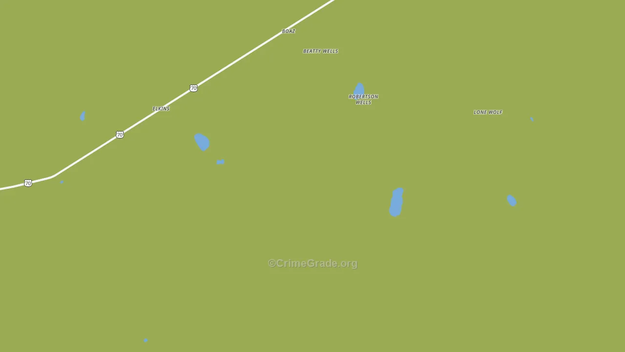 Elkins, NM Map of Theft Rates