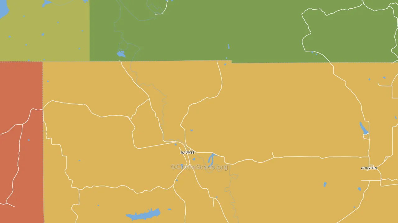 Elkinsville, IN Map of Theft Rates