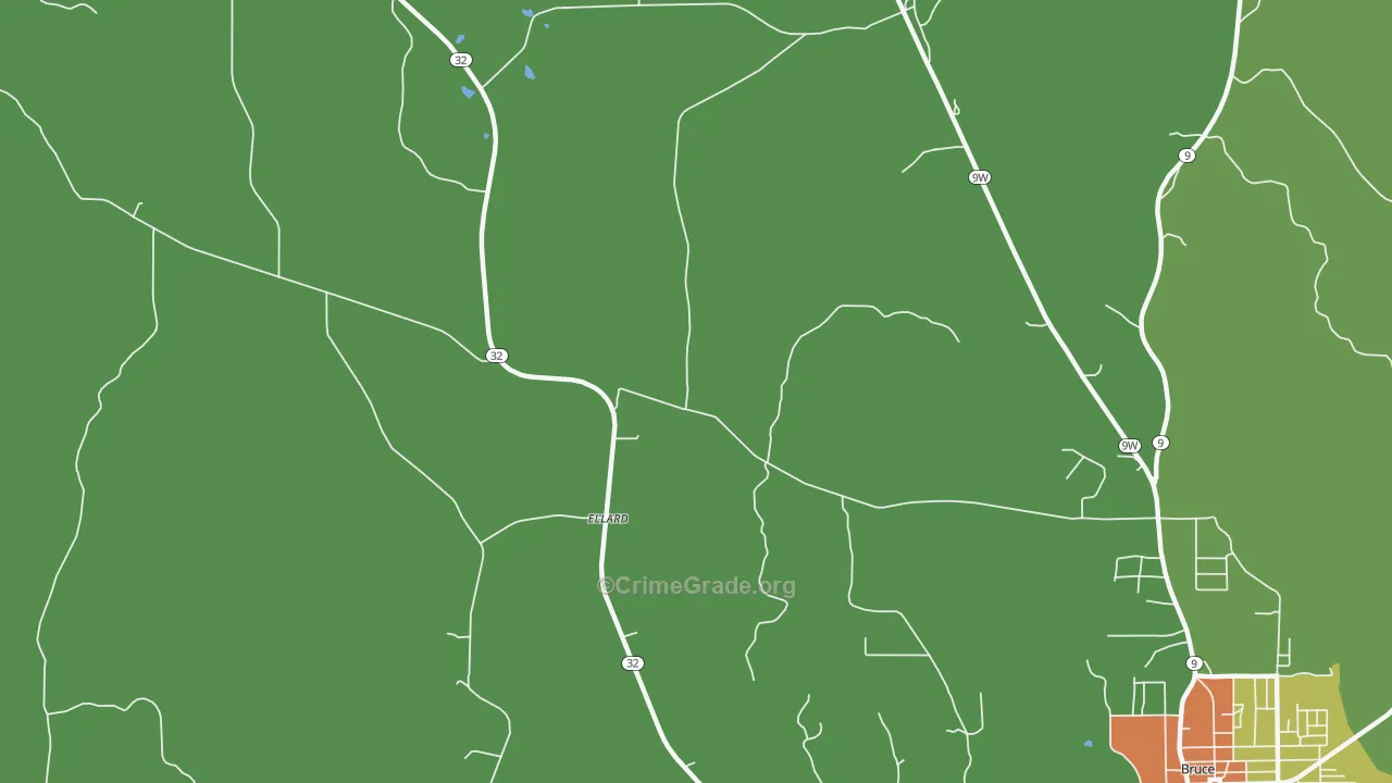 Ellard, MS Map of Theft Rates