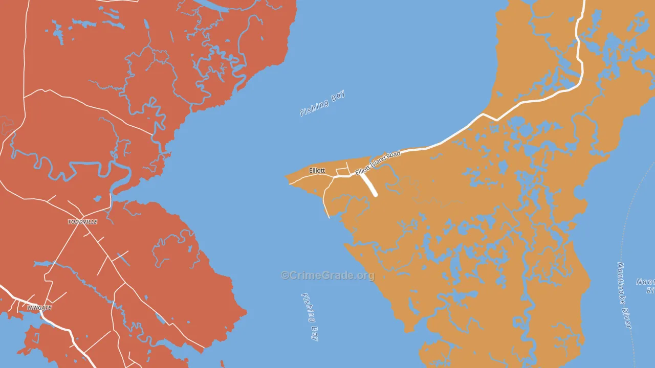 Elliott, MD Map of Theft Rates
