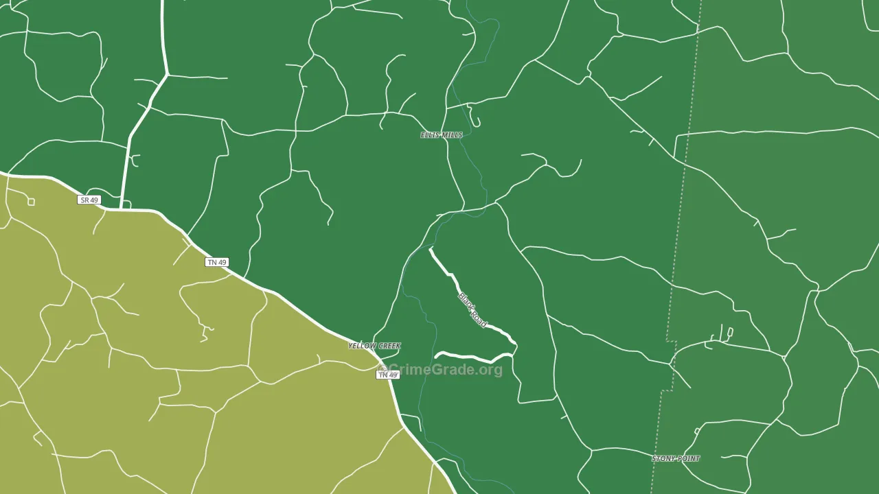 Ellis Mills, TN Map of Theft Rates
