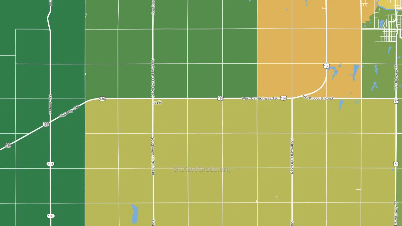 Ellis, NE Map of Theft Rates