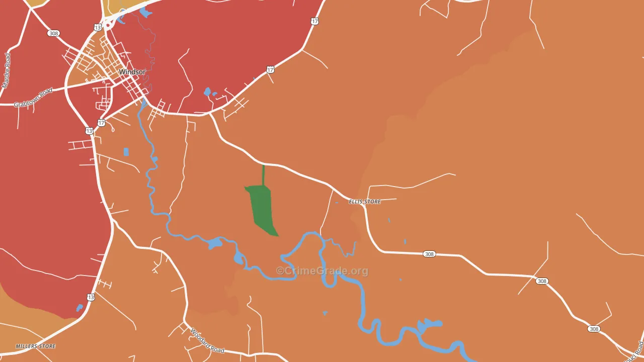 Ellis Store, NC Map of Theft Rates