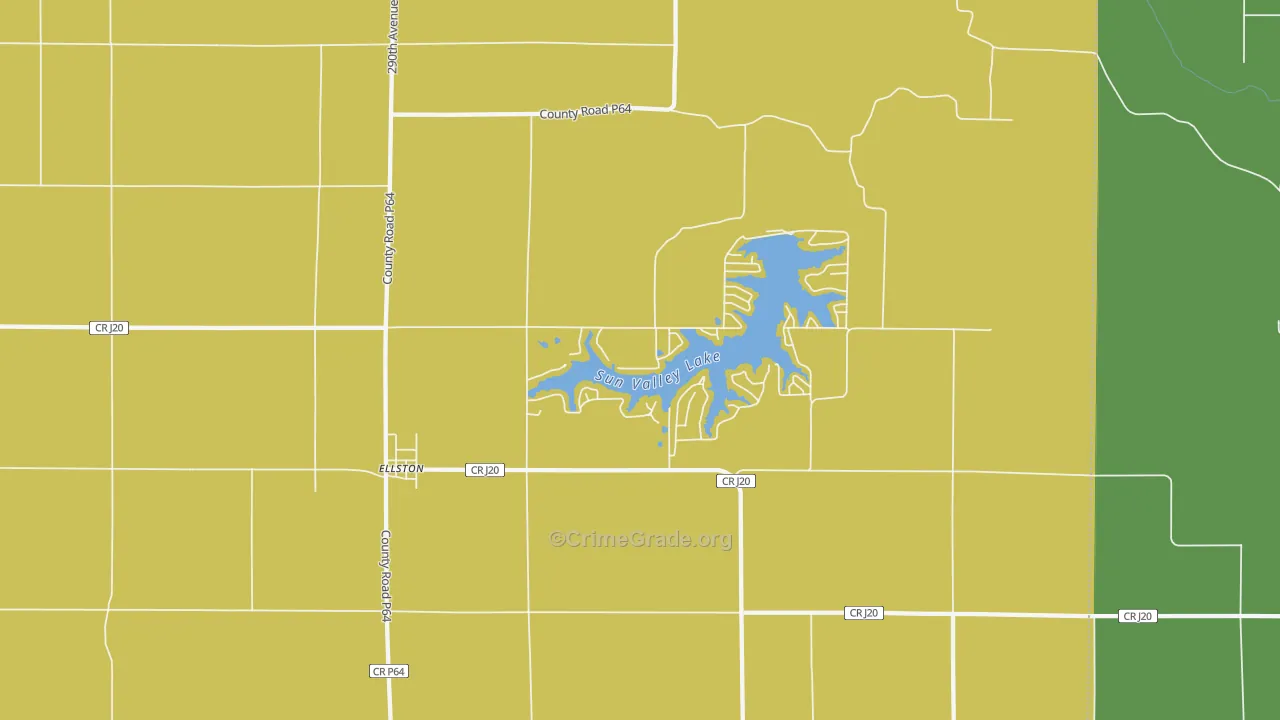 Ellston, IA Map of Theft Rates