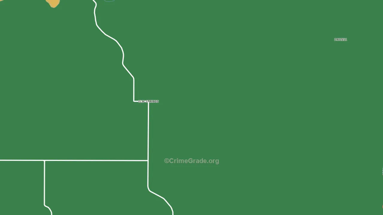 Elm Springs, SD Map of Theft Rates