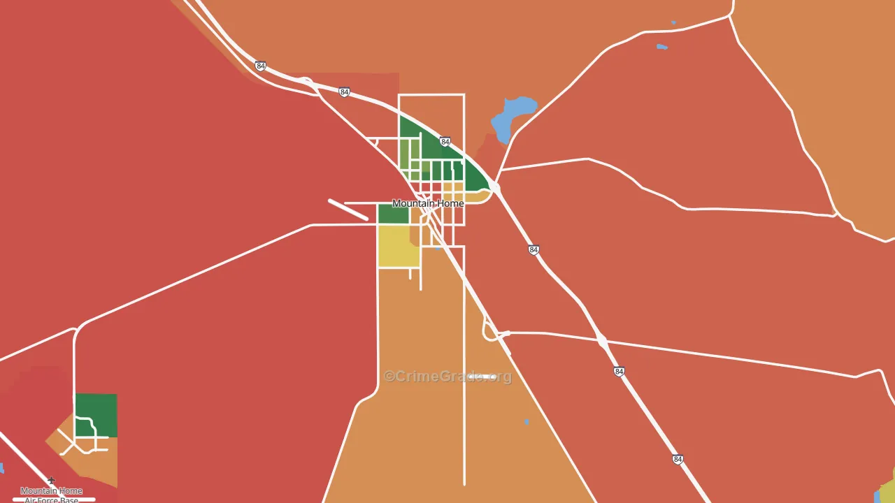 Elmore County, ID Map of Theft Rates