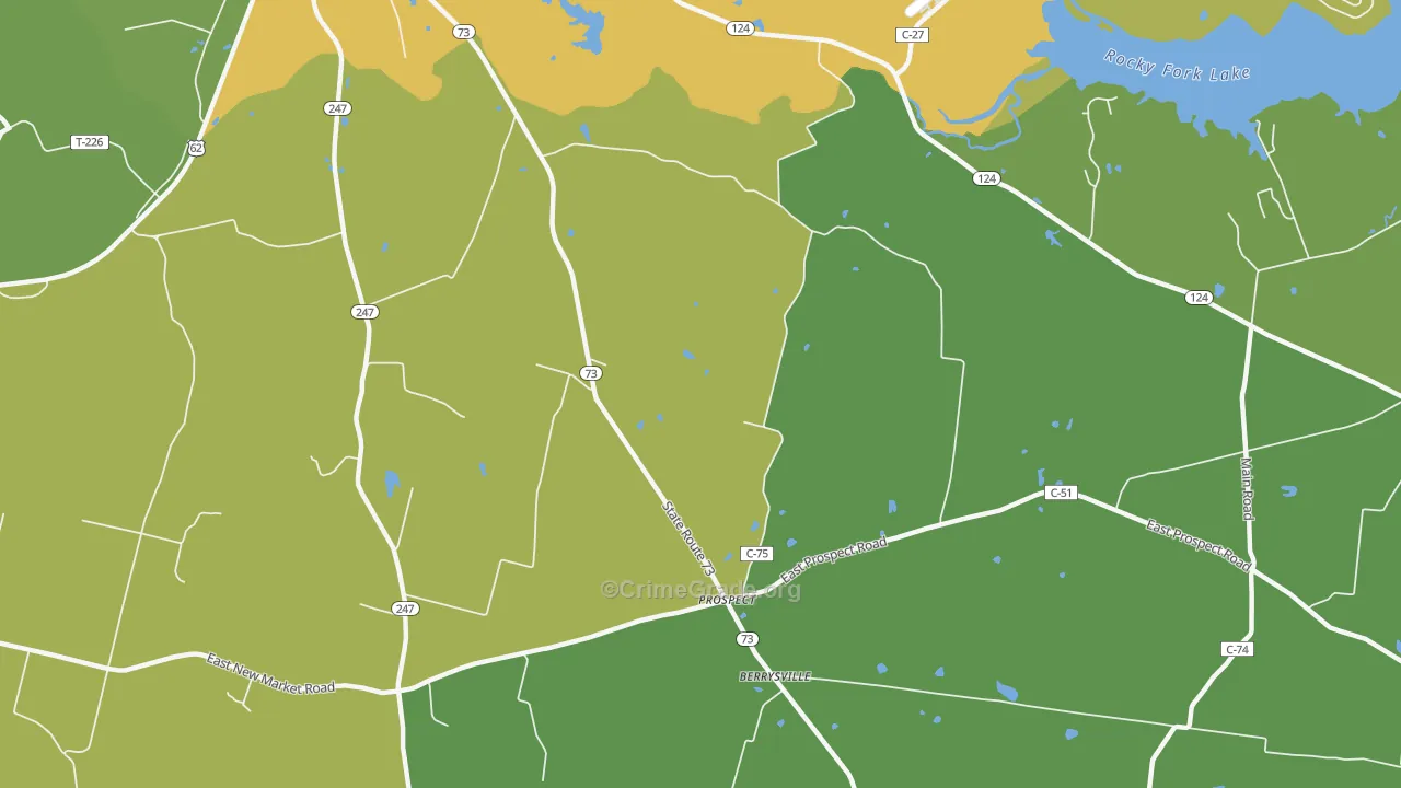 Elmville, OH Map of Theft Rates