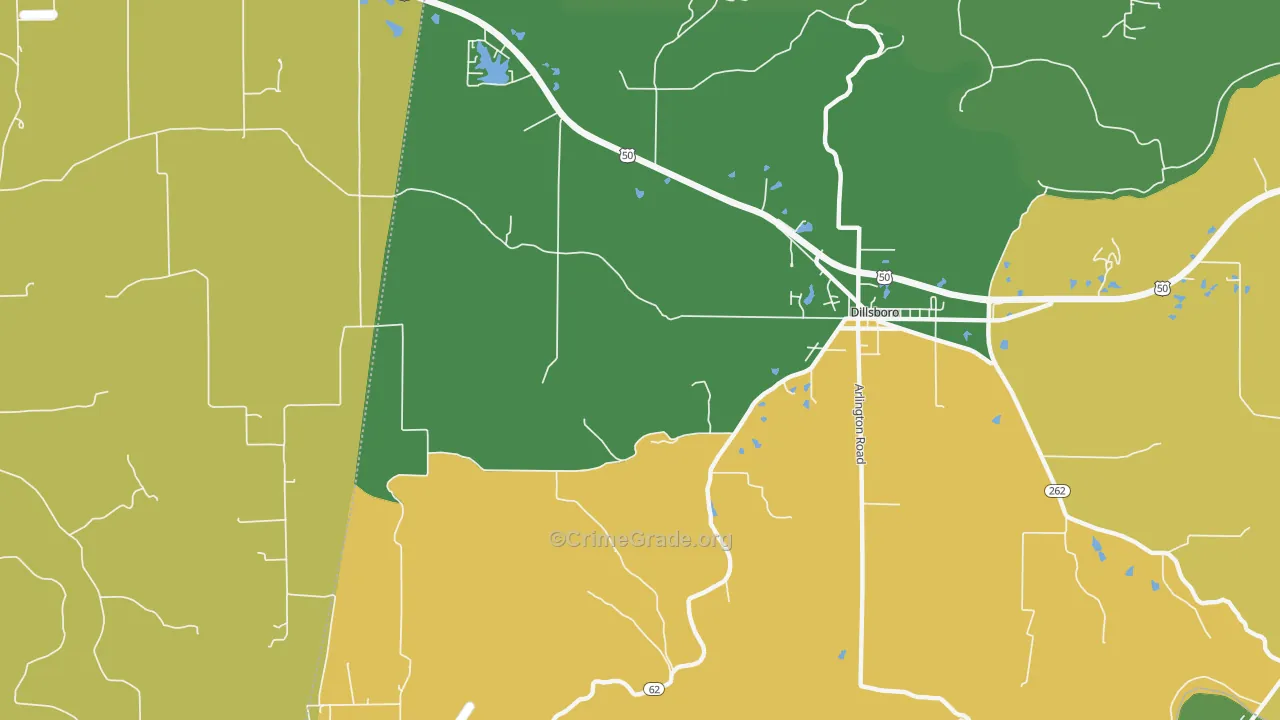 Elrod, IN Map of Theft Rates