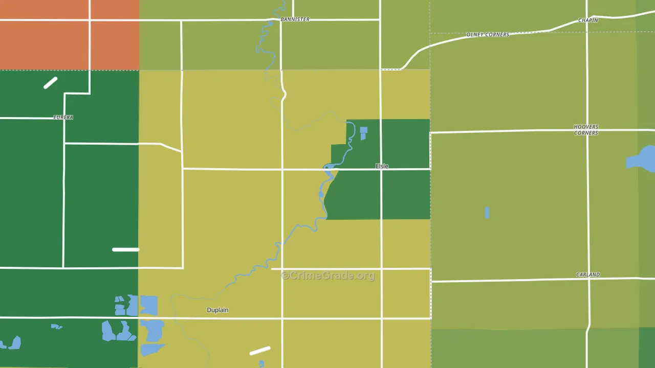 Elsie, MI Map of Theft Rates