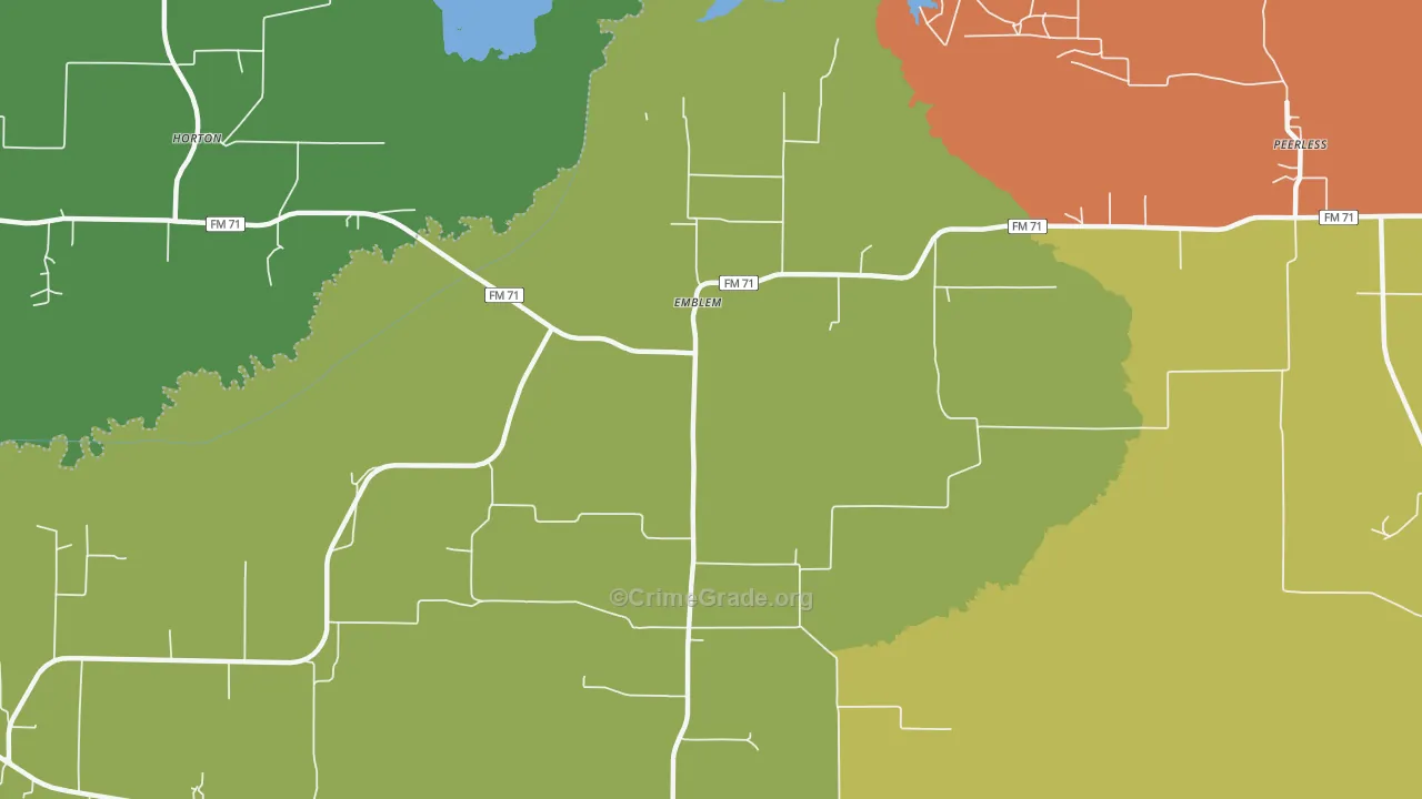 Emblem, TX Map of Theft Rates