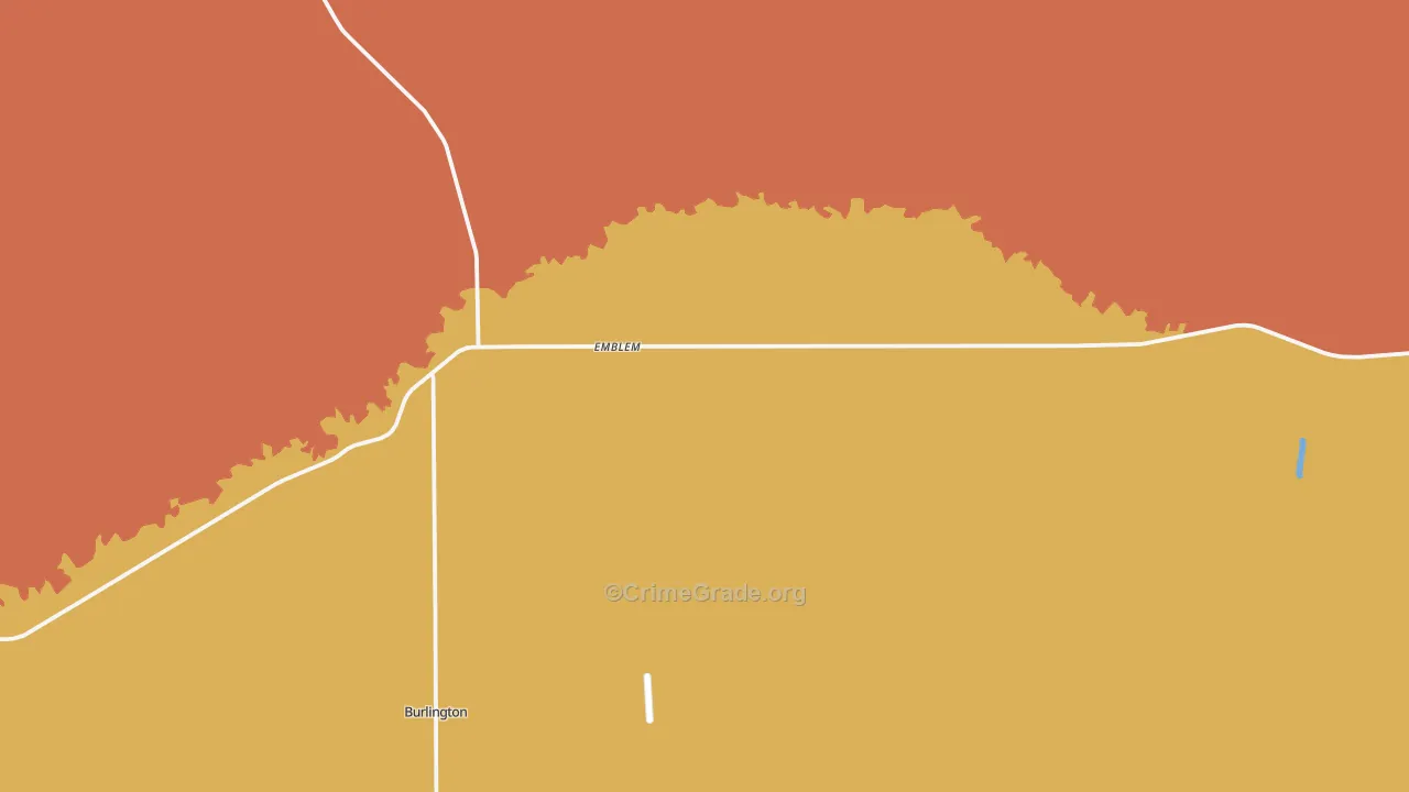 Emblem, WY Map of Theft Rates