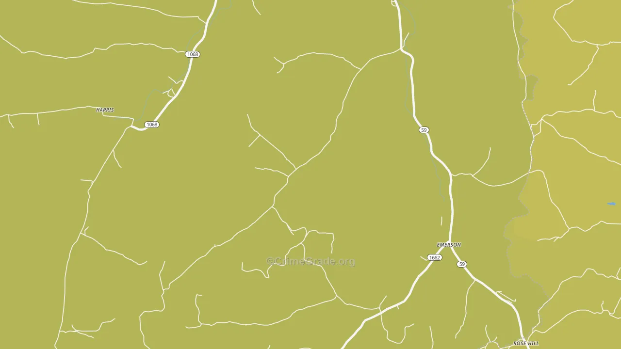 Emerson, KY Map of Theft Rates