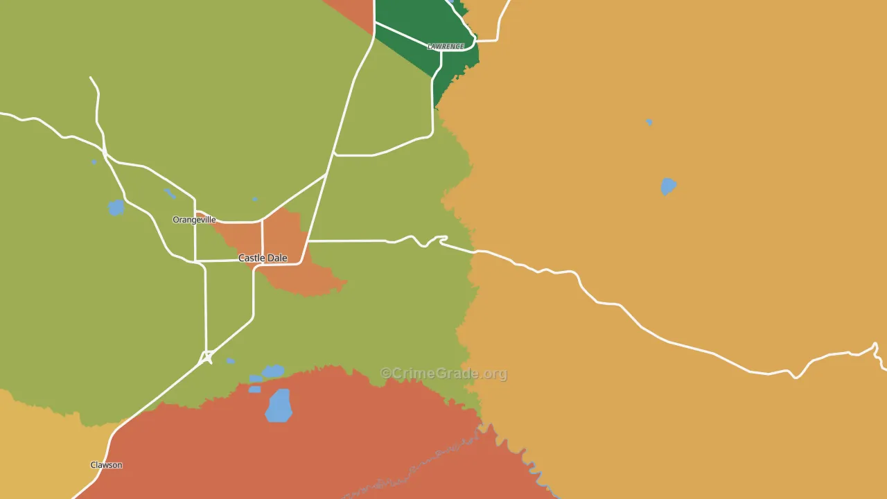 Emery County, UT Map of Theft Rates