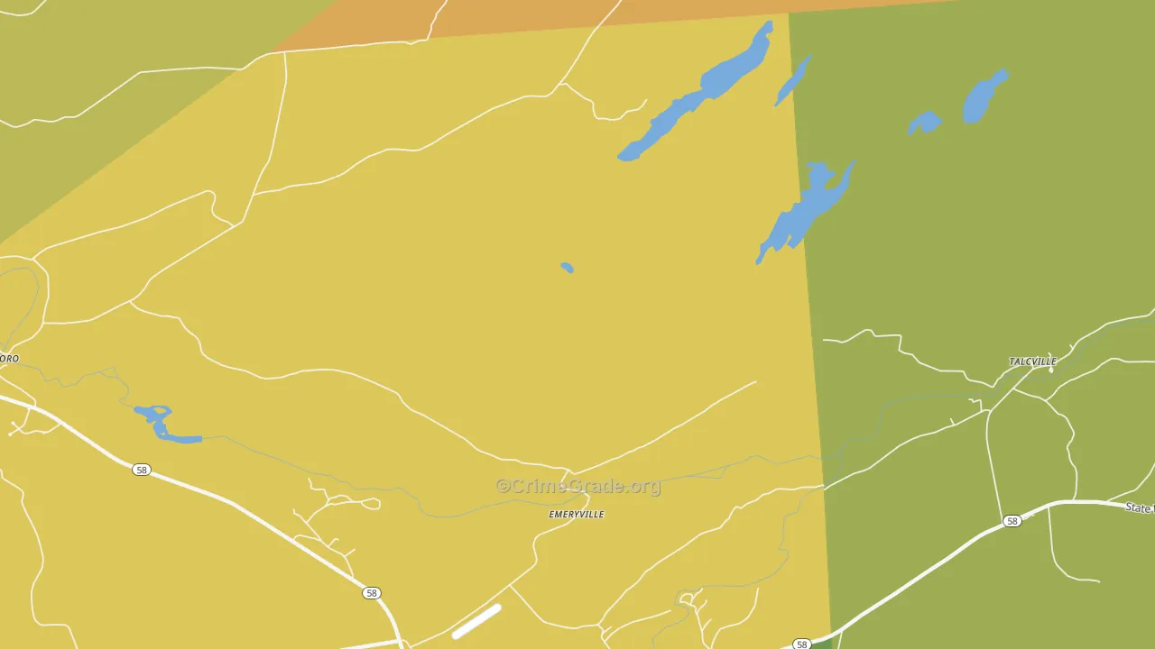 Emeryville, NY Map of Theft Rates