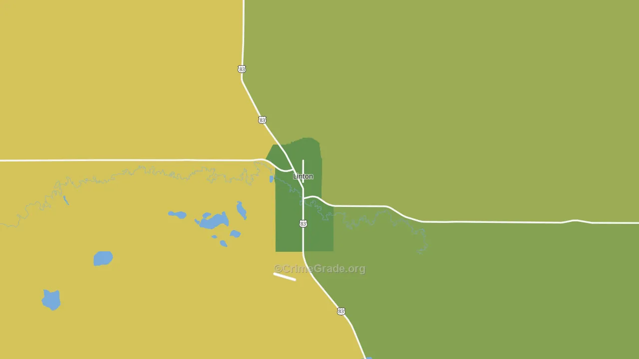 Emmons County, ND Map of Theft Rates