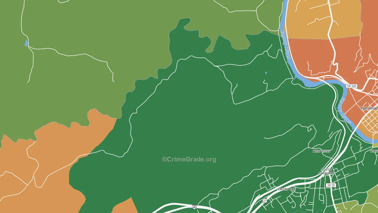 Emory Gap, TN Map of Theft Rates